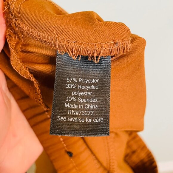 FLX Rust Orange Stretchy Athletic Cargo Casual Elastic Drawstring Pants | Medium - Picture 8 of 8